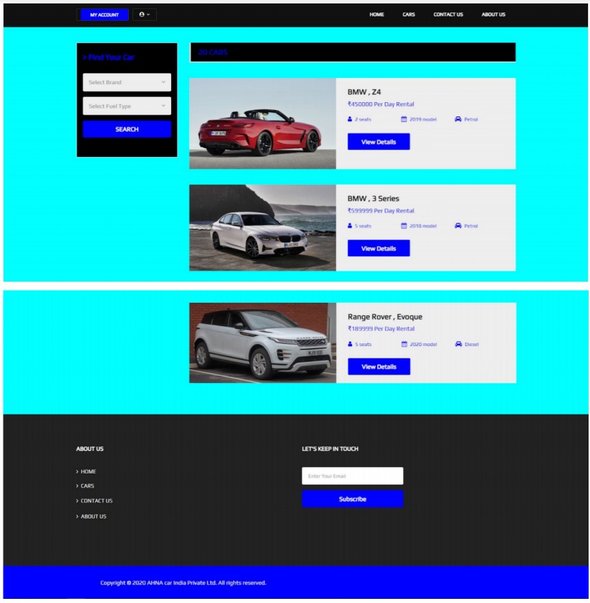 Vehicle Listing
