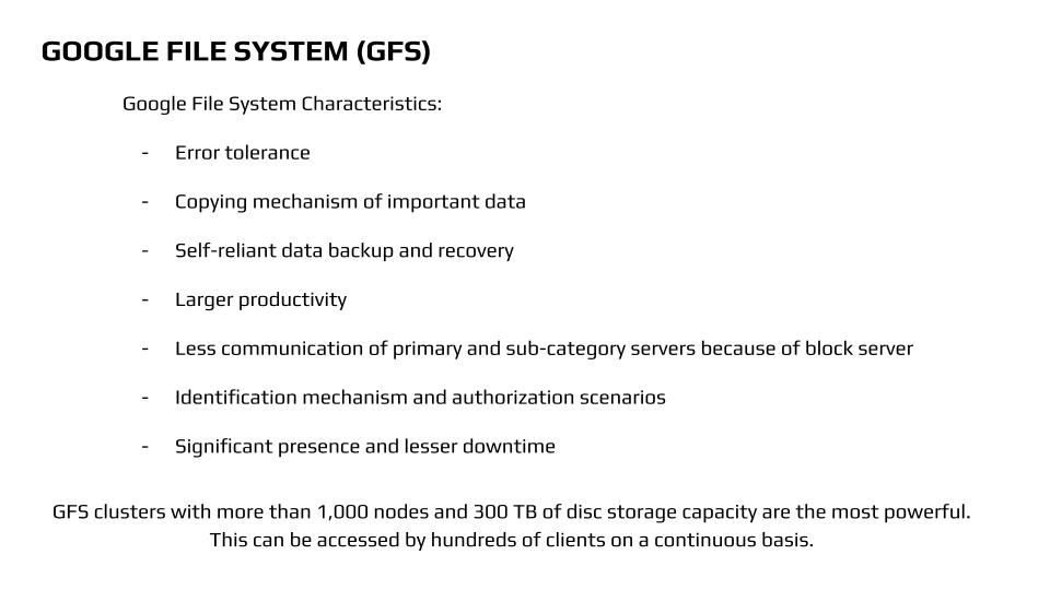 Google File System Characteristics
