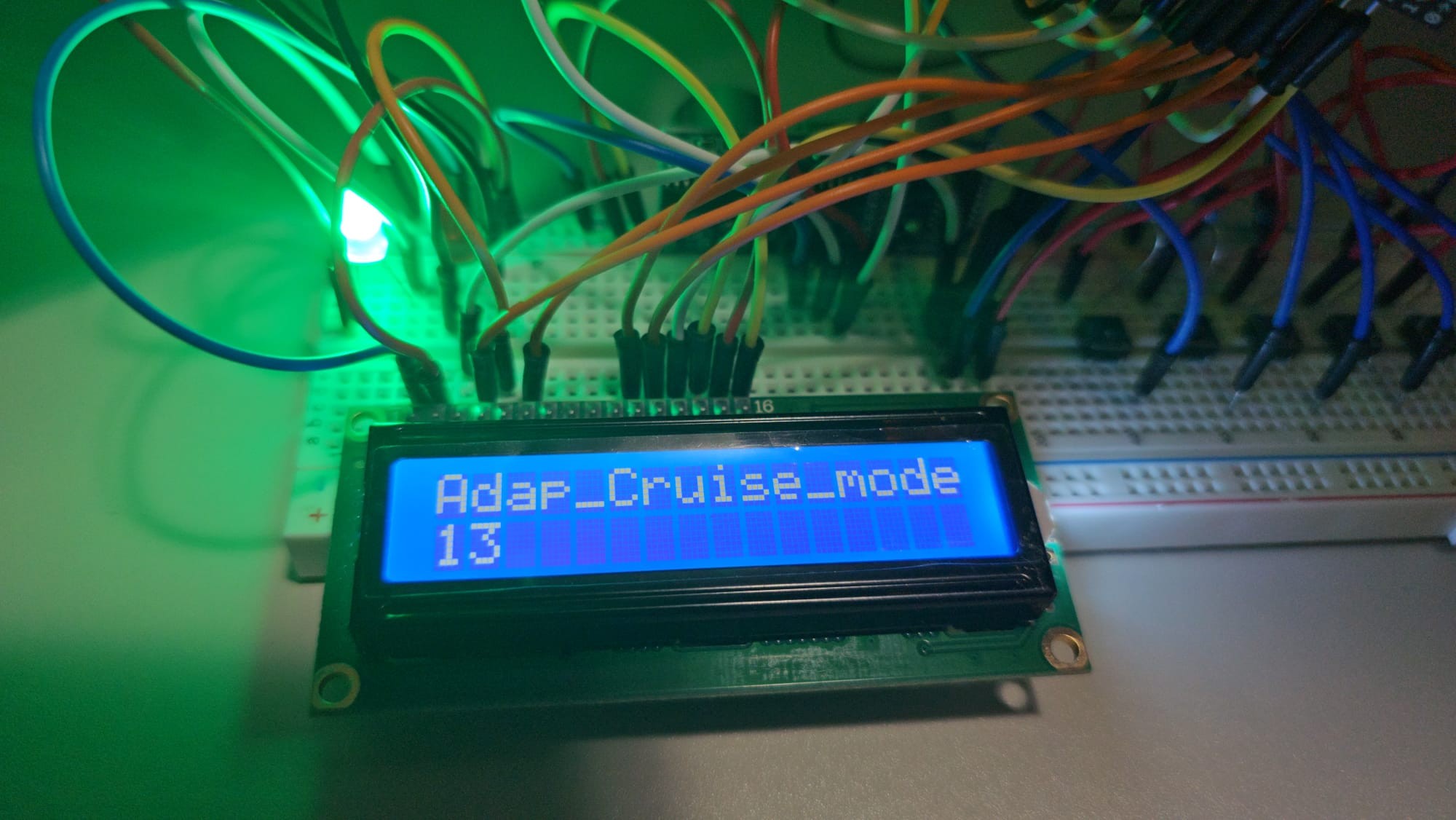 Circuit in Adaptive Cruise Control Mode (no object in front of ultrasonic sensor)